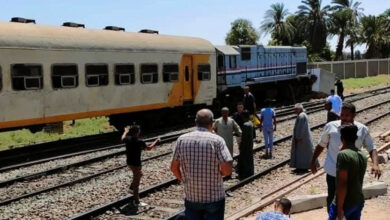 اصطدم قطار ركاب بمحطة نجع حمادي
